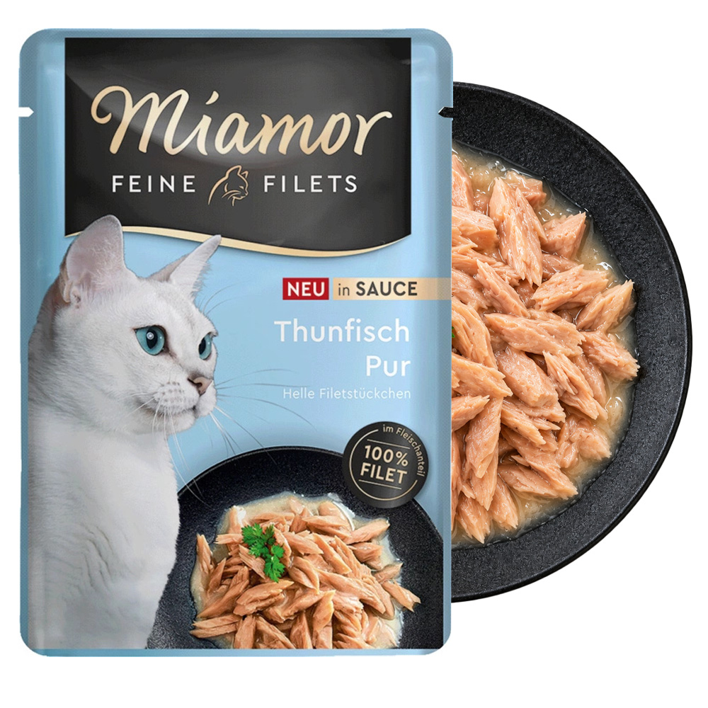 MIAMOR Feine Filets Tuńczyk w Sosie Karma Mokra dla Kota Saszetka 6x100g